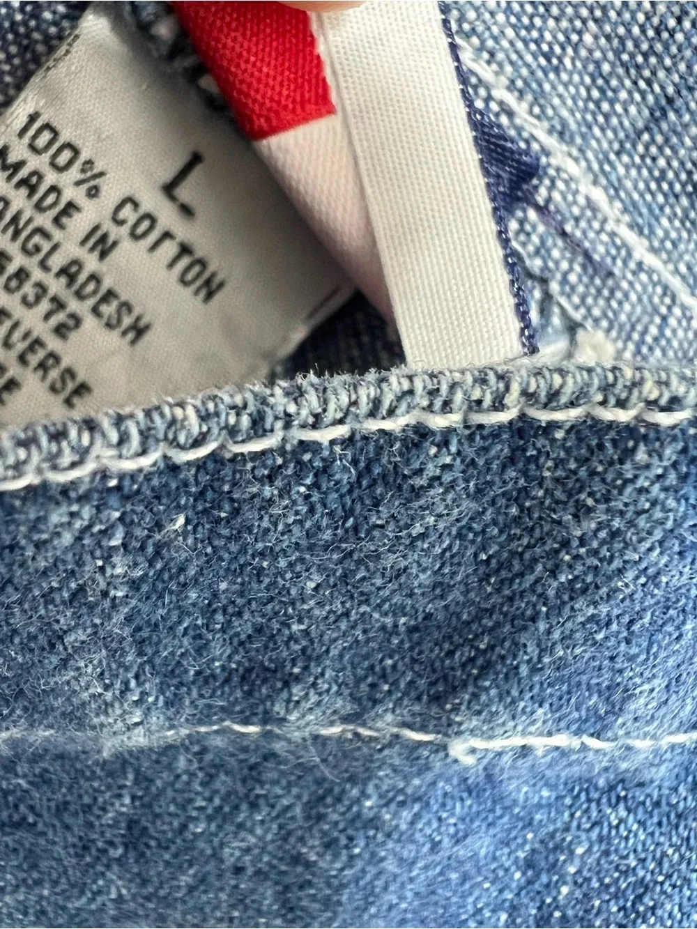 Tommy Girl Vintage Americana Denim Embroidered Logo Overalls